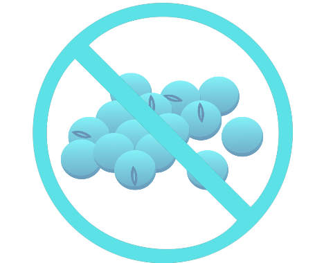 Icon indicating no artificial flavors in teal for pure ingredients.